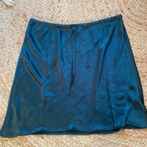 Green Madewell satin skirt - 10